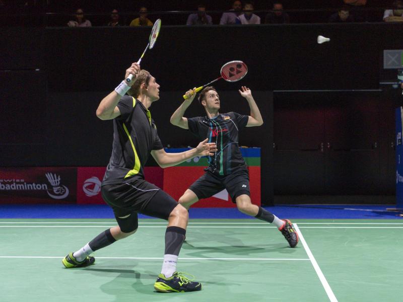 Haben das WM-Viertelfinale in Basel verpasst: Mark Lamsfuß (hinten) und Marvin Seidel Haben das WM-Viertelfinale in Basel verpasst: Mark Lamsfuß (hinten) und Marvin Seidel