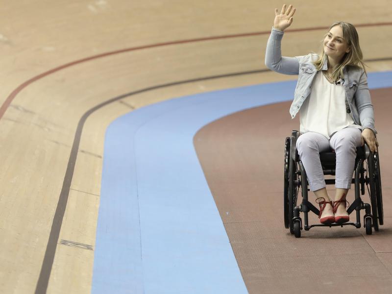 Hat ihren 2013 aufgestellten Bahnrad-Weltrekord über 200 Meter an die Kanadierin Kelsey Mitchell verloren: Kristina Vogel Hat ihren 2013 aufgestellten Bahnrad-Weltrekord über 200 Meter an die Kanadierin Kelsey Mitchell verloren: Kristina Vogel