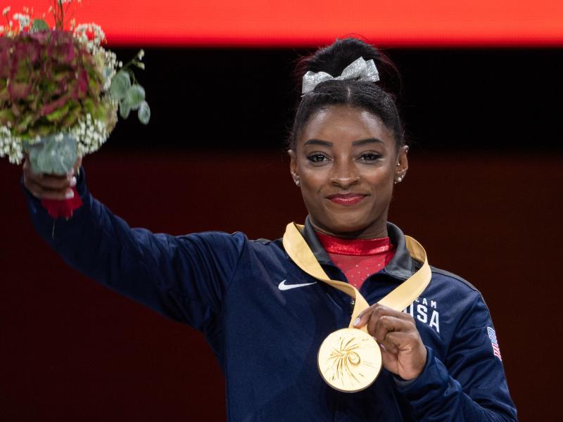 Simone Biles drückte der Turn-WM ihren Stempel auf Simone Biles drückte der Turn-WM ihren Stempel auf