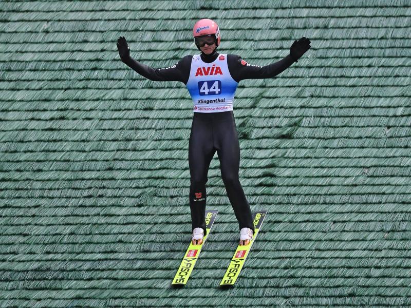 Der Skispringer Karl Geiger gewinnt die nationale Meisterschaft Der Skispringer Karl Geiger gewinnt die nationale Meisterschaft