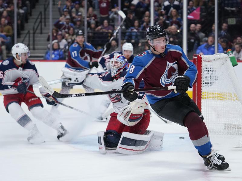 Cale Makar (r) traf für Colorado Cale Makar (r) traf für Colorado