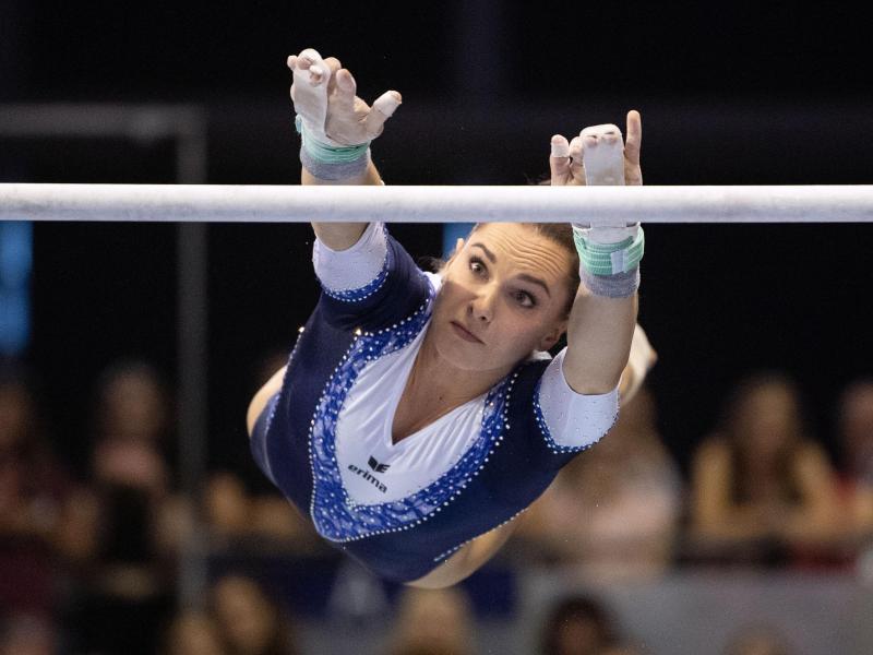 Steht im Stufenbarren-Finale: Sophie Scheder Steht im Stufenbarren-Finale: Sophie Scheder