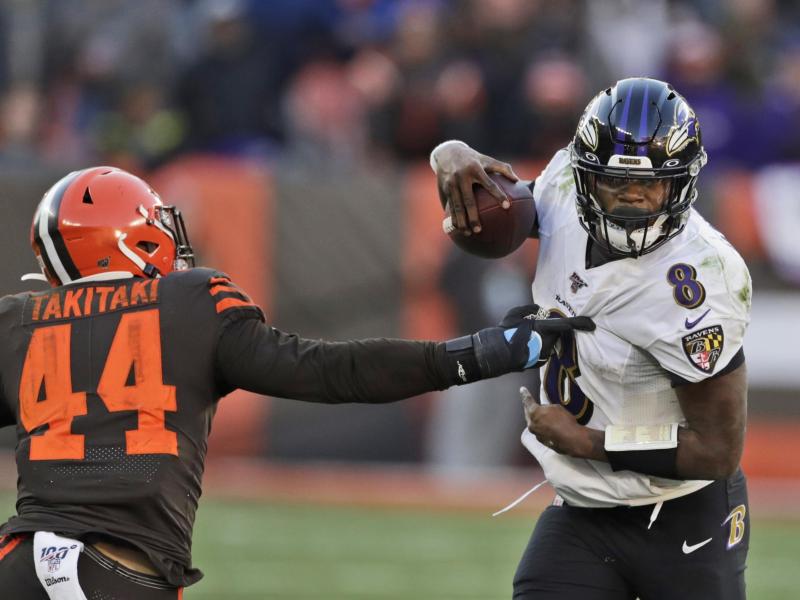 Führte die Baltimore Ravens zum Sieg Quarterback Lamar Jackson Führte die Baltimore Ravens zum Sieg Quarterback Lamar Jackson