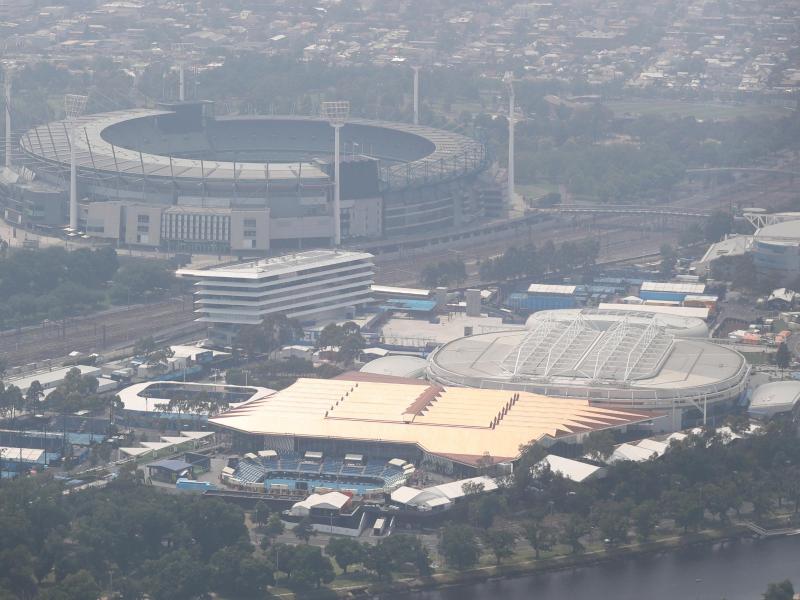 In Melbourne Cricket ist wegen der Buschbrände die Luft schlecht In Melbourne Cricket ist wegen der Buschbrände die Luft schlecht