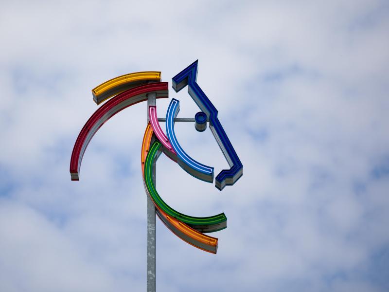 Logo des CHIO in Aachen. Der Wettbewerb findet vom 2. bis zum 7. Juni statt Logo des CHIO in Aachen. Der Wettbewerb findet vom 2. bis zum 7. Juni statt