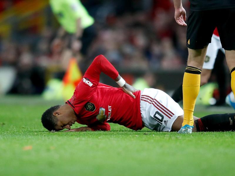 Marcus Rashford verletzte sich am Rücken Marcus Rashford verletzte sich am Rücken