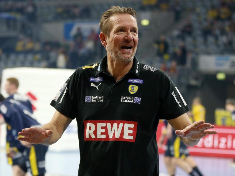 Wünscht sich eine Fortsetzung der Handball-Saison: Löwen-Coach Martin Schwalb Wünscht sich eine Fortsetzung der Handball-Saison: Löwen-Coach Martin Schwalb