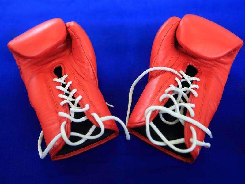 Box-Handschuhe, das Arbeitszeug der Faustkämpfer Box-Handschuhe, das Arbeitszeug der Faustkämpfer