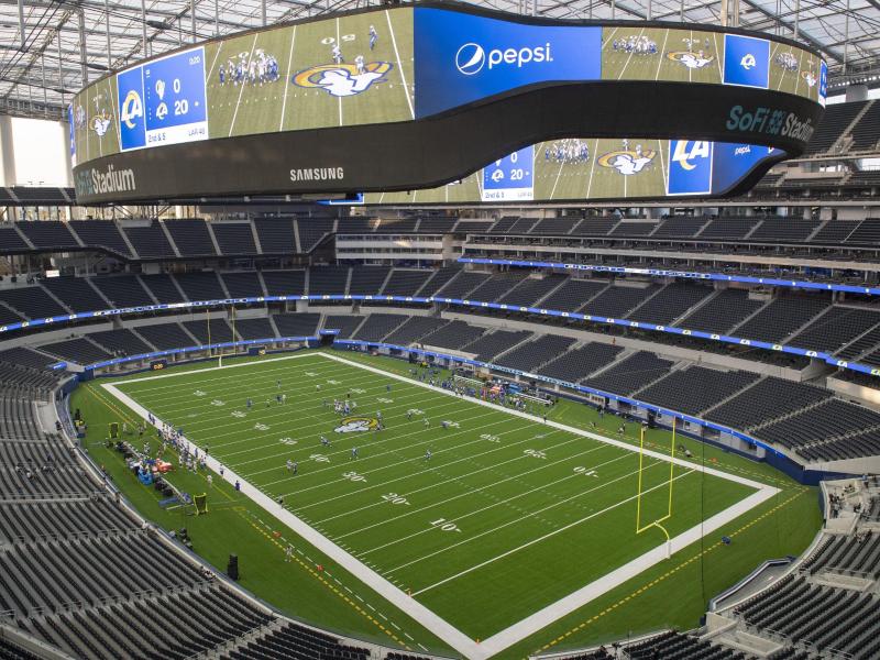 Das Stadion der Los Angeles Rams wird zum Wahllokal Das Stadion der Los Angeles Rams wird zum Wahllokal