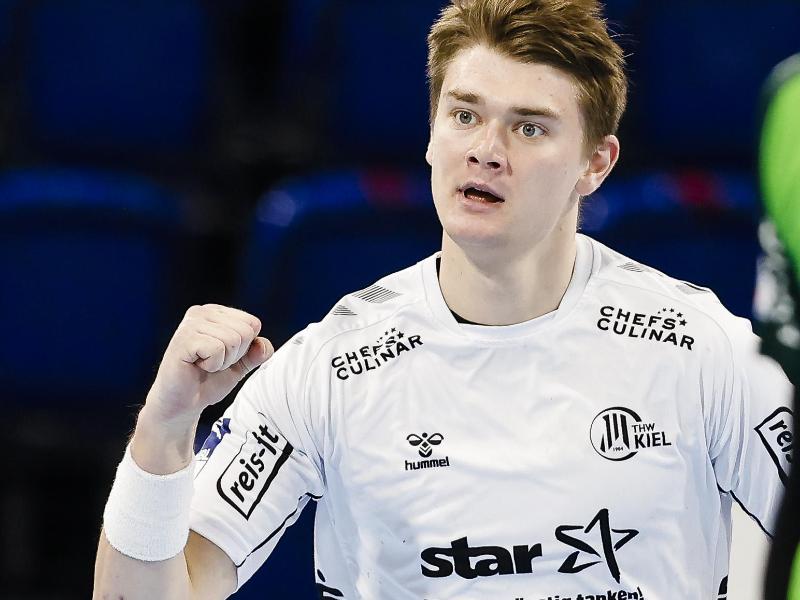 Mit acht Treffern bester Werfer des THW Kiel gegen Coburg: Oskar Sunnefeldt Mit acht Treffern bester Werfer des THW Kiel gegen Coburg: Oskar Sunnefeldt