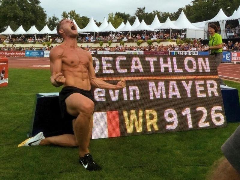 Kevin Mayer knackte 2018 den Zehnkampf-Weltrekord Kevin Mayer knackte 2018 den Zehnkampf-Weltrekord