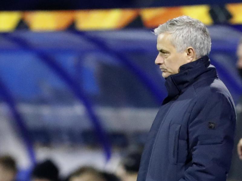 José Mourinho ist auf sein Team José Mourinho ist auf sein Team