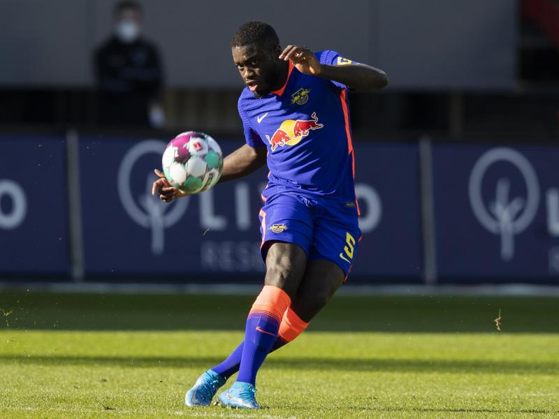 Hat wieder am Training von RB Leipzig teilgenommen: Dayot Upamecano in Aktion Hat wieder am Training von RB Leipzig teilgenommen: Dayot Upamecano in Aktion