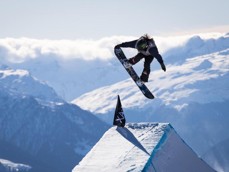 Snowboarder Annika Morgan wurde in Laax Dritte