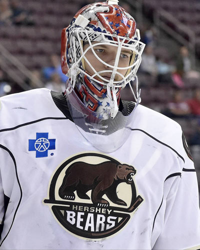 HERSHEY, PA - MARCH 16: Hershey Bears goalie Ilya Samsonov (35
