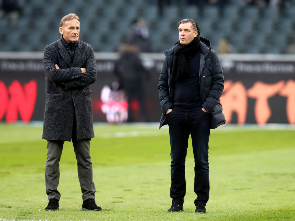 BVB-Chef Hans-Joachim Watzke (l.) und Sportdirektor Michael Zorc üben sich bei der Trainerfrage in Geduld