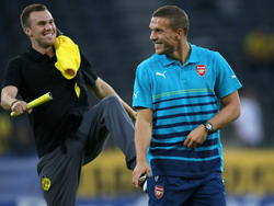Kommen gut miteinander klar: Großkreutz (l.) und Podolski
