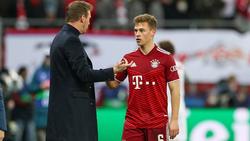 Remis für den FC Bayern mit Julian Nagelsmann (l.) und Joshua Kimmich