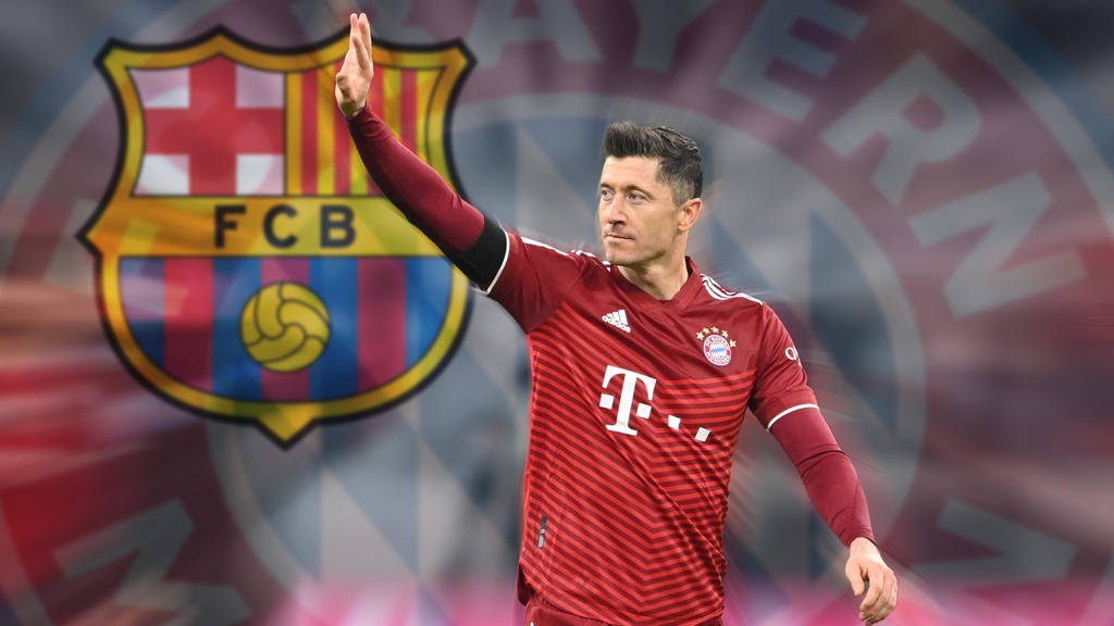 Robert Lewandowski vom FC Bayern wird mit einem Wechsel zum FC Barcelona in Verbindung gebracht