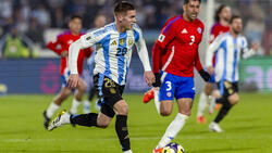 Franco Mastantuono (l.) gilt als argentinisches Wunderkind