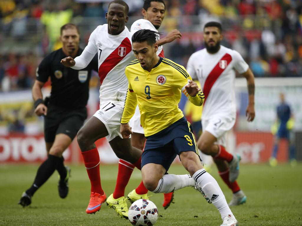 Falcao y Colombia se enfrentaron a Perú en la pasada Copa América. (Foto: Imago)