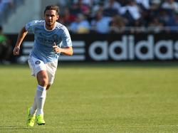 Frank Lampard in actie tijdens het competitieduel New York City FC - Columbus Crew. (29-08-2015)