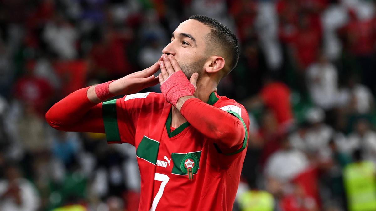 Hakim Ziyech vom FC Chelsea ist einer der marokkanische WM-Helden