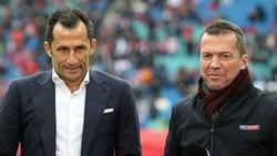 Bayern-Sportdirektor Hasan Salihamidzic (l.) und Lothar Matthäus