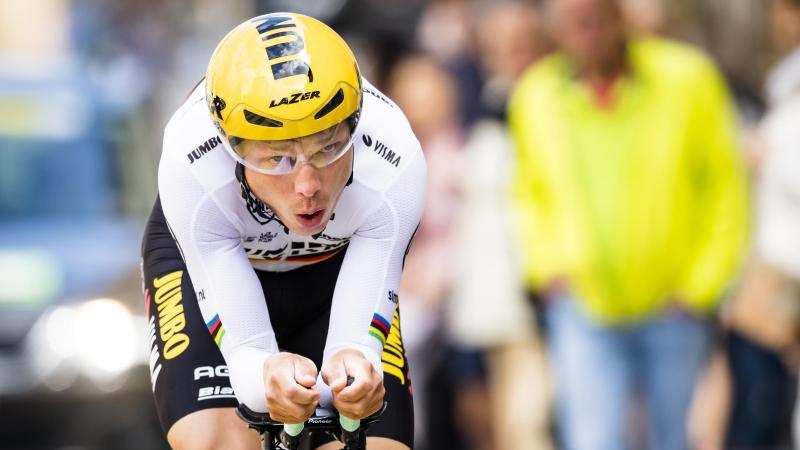 Tony Martin bei der Tour de Romandie im Jahr 2019 Tony Martin bei der Tour de Romandie im Jahr 2019