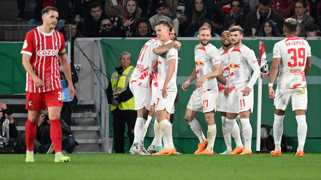 RB Leipzig entschied das Pokal-Halbfinale bereits in der ersten Halbzeit