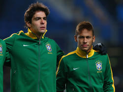 Kaká (izq.) y Neymar fueron llamados por Dunga para el choque ante Argentina. (Foto: Getty)