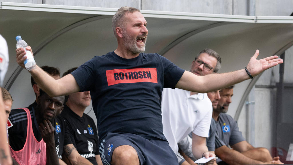 Tim Walter war bei der HSV-Pleite in Elversberg mit der Schiri-Leistung nicht zufrieden