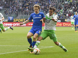 Max Kruse (r.) darf wohl weiter für Wolfsburg spielen