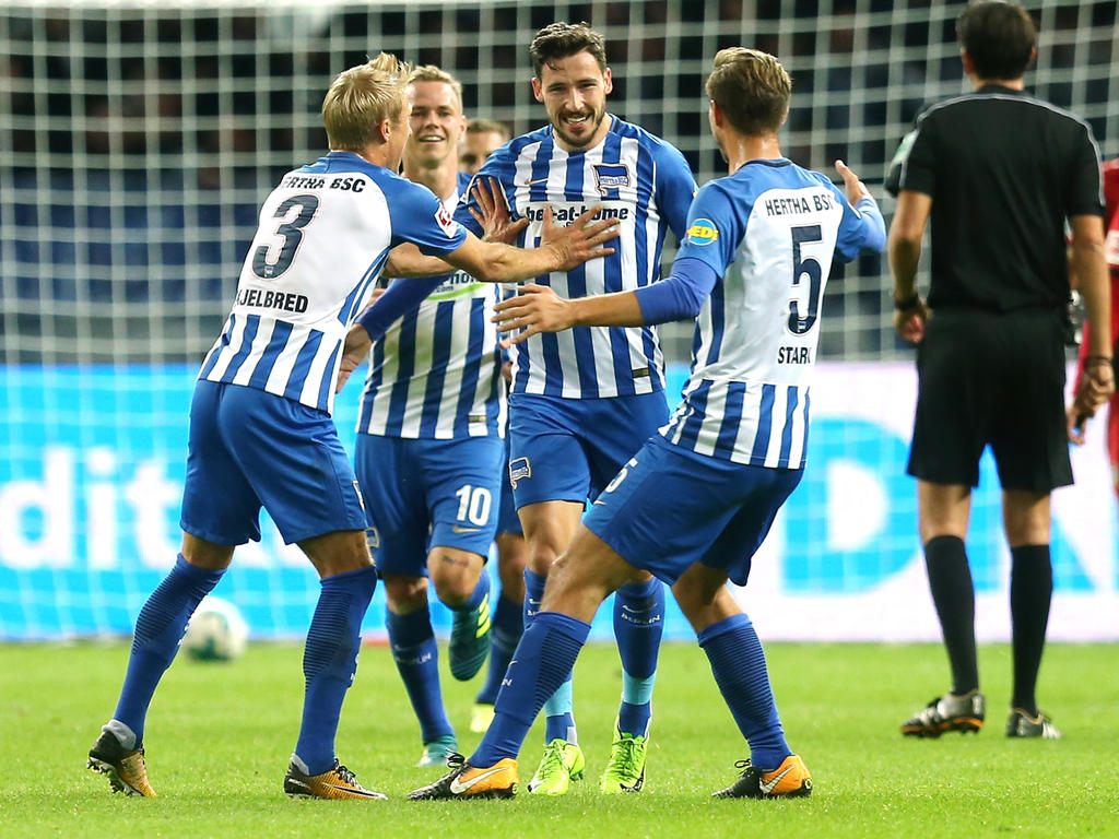 Einen immens wichtigen Heimsieg bejubelte Hertha BSC gegen Leverkusen