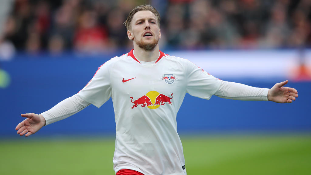 Hat momentan viel Grund zum Feiern mit RB Leipzig: Emil Forsberg