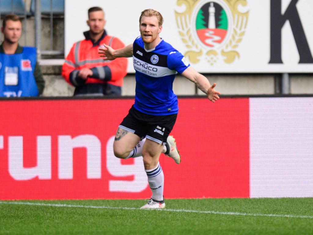 Bielefelds Voglsammer traf zum 1:0 für sein Team