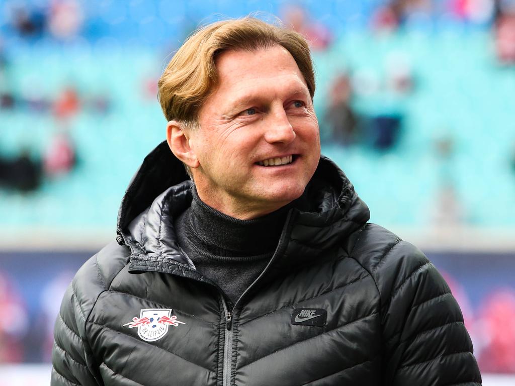 Leipzig-Trainer Ralph Hasenhüttl freut sich, dass es wieder los geht