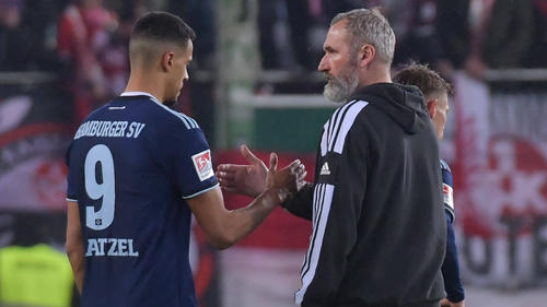 Glatzel (l.) und Walter (r.) wollen mit dem HSV in die Bundesliga