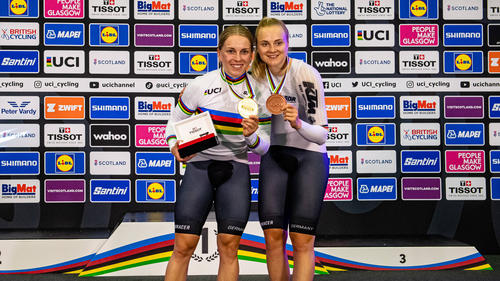 Die Bahnrad-Stars Lea Sophie Friedrich und Emma Hinze spüren die Konkurrenz