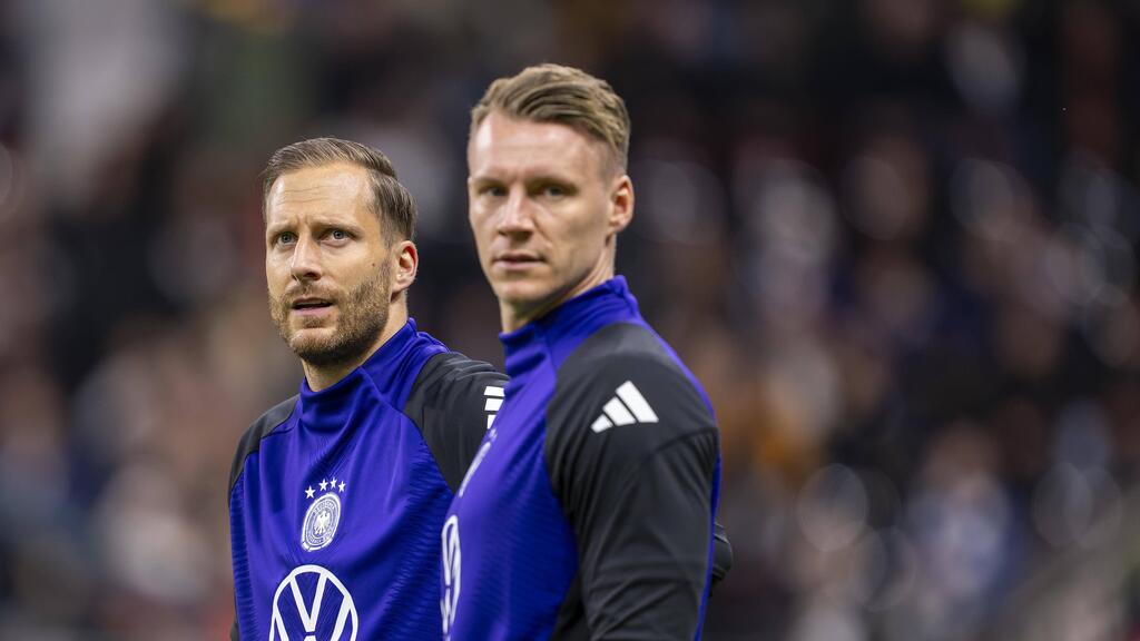 Bernd Leno (vorne, hier mit Oliver Baumann) will beim DFB nicht die dritte Torwart-Geige spielen