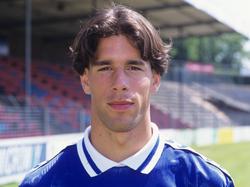 Ruud van Nistelrooy tijdens de perspresentatie van de spelersgroep van FC Den Bosch voor het seizoen 1996/1997. (01-07-1996)