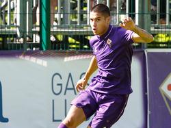 In de voorbereiding op het seizoen 2016/2017 maakt Kevin Diks zijn eerste speelminuten voor zijn nieuwe club Fiorentina. (17-07-2016)