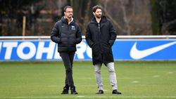 Geschäftsführer Fredi Bobic (l.) und Sportdirektor Arne Friedrich von Hertha BSC