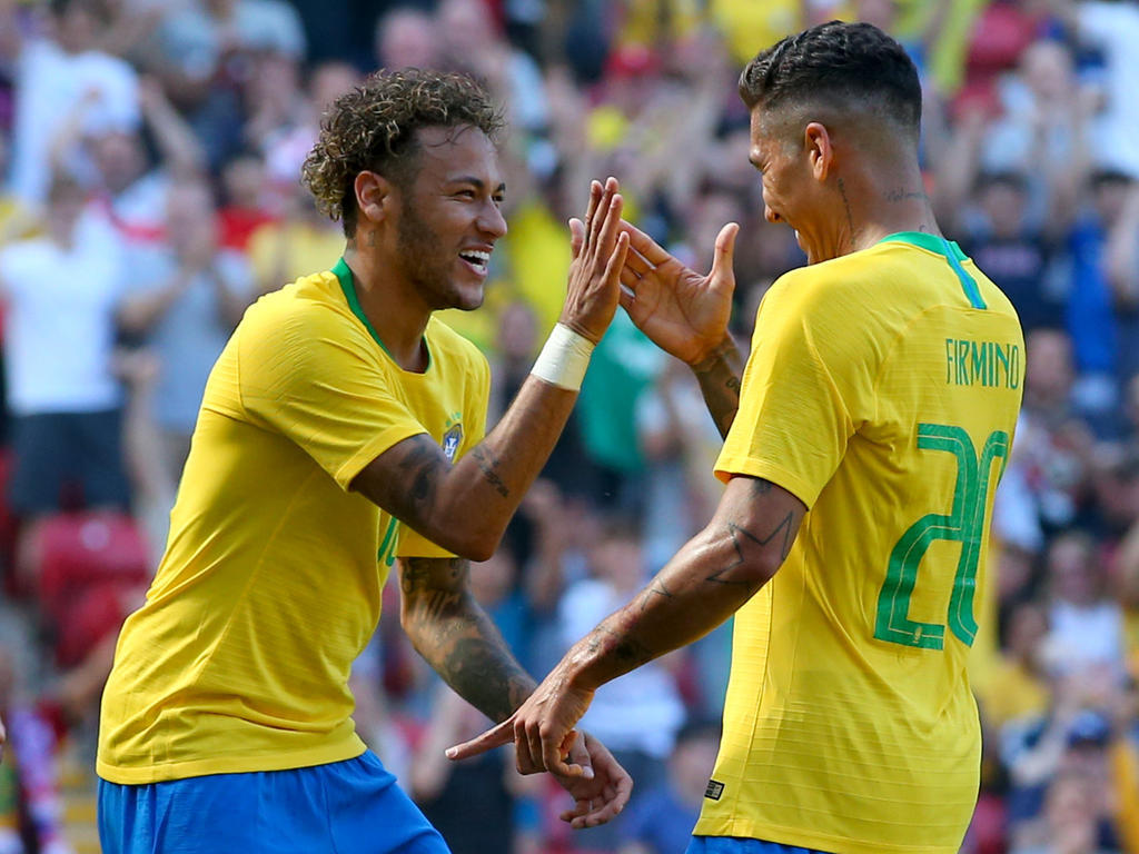 Neymar und Roberto Firmino trafen gegen Kroatien. © Getty Images/Alex Livesey