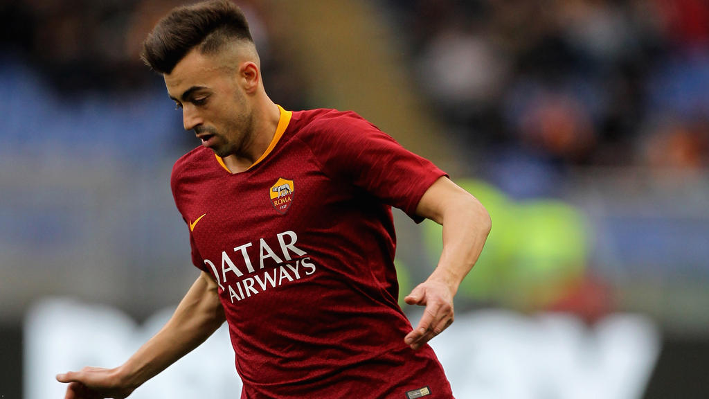 Stephan Kareem El Shaarawy con la camiseta de la Roma.