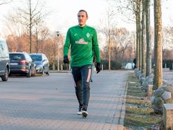 Werder-Angreifer Kruse musste das Training vorzeitig abbrechen