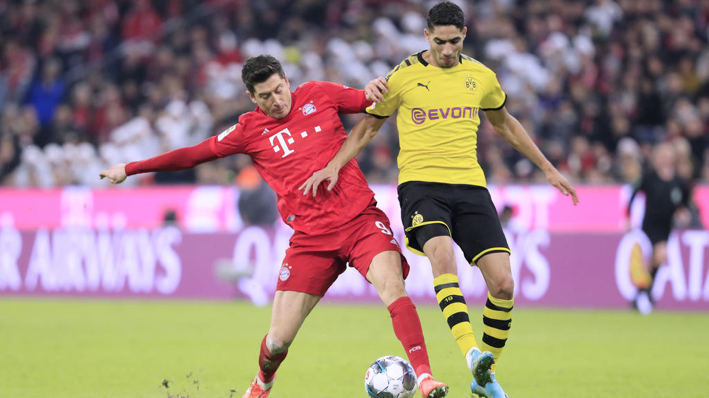 Robert Lewandowski (l.) und Achraf Hakimi zeigten besonders starke Leistungen Robert Lewandowski (l.) und Achraf Hakimi zeigten besonders starke Leistungen