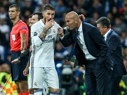 Zidane und seine Mannschaft freuten sich über einen Last-Minute-Dreier