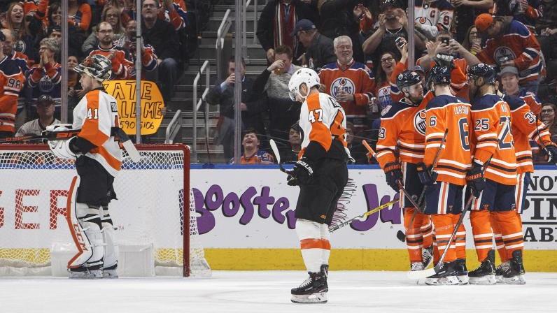 Die Edmonton Oilers setzten sich gegen die Philadelphia Flyers durch Die Edmonton Oilers setzten sich gegen die Philadelphia Flyers durch