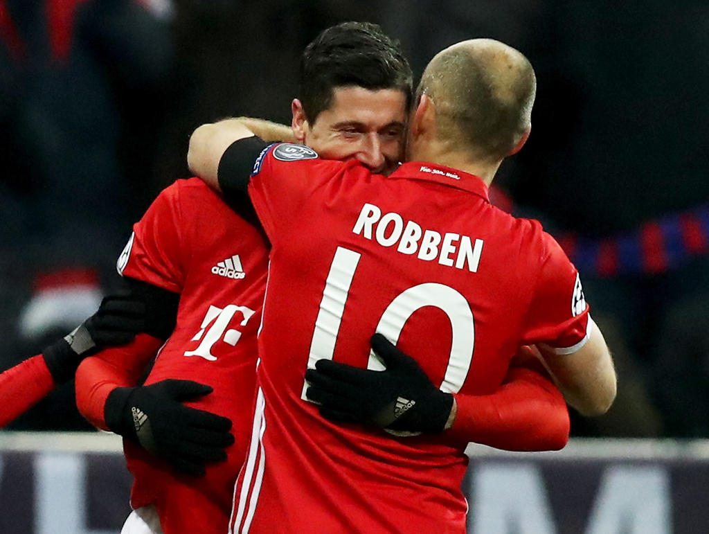 Bayerns Robert Lewandowski und Arjen Robben ergänzen sich inzwischen blendend